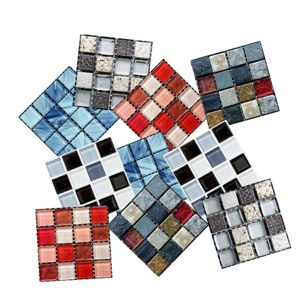 Mosaic Tile Peel and Stick Tile Plastic Waterproof Peel & Stick Mosaic Tile