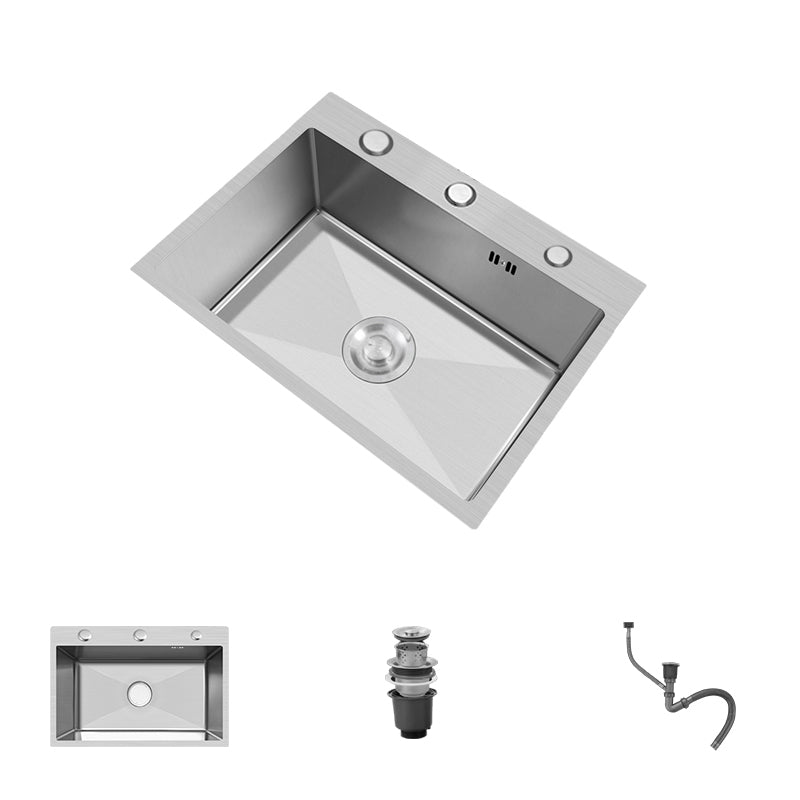 Modern Style Kitchen Sink Overflow Hole Design Drop-In Noise-cancelling Kitchen Sink
