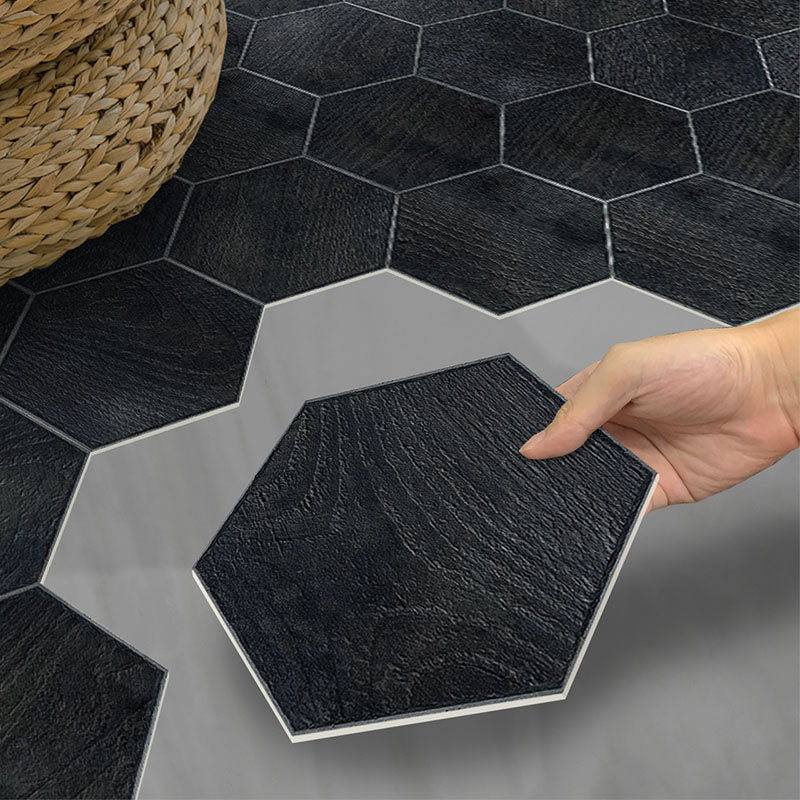 Peel & Stick Vinyl Flooring Dark Matte Vinyl Flooring with Stone Look