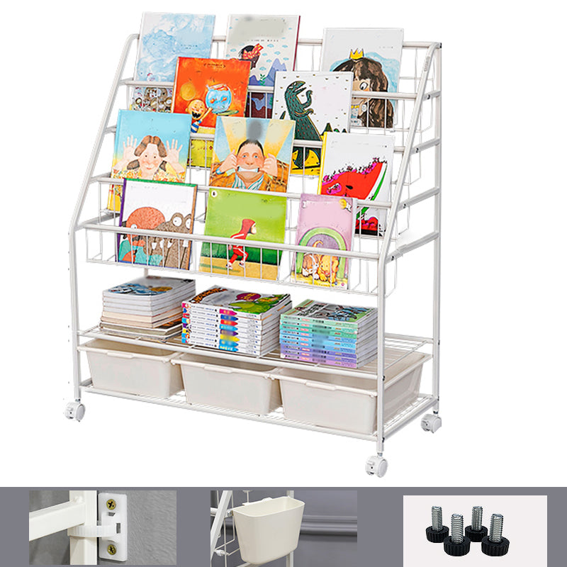 Warm White Freestanding Bookshelf Closed Back Children's Bookshelf