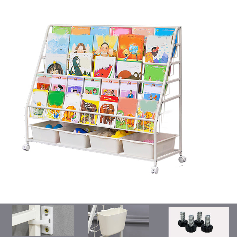 Warm White Freestanding Bookshelf Closed Back Children's Bookshelf