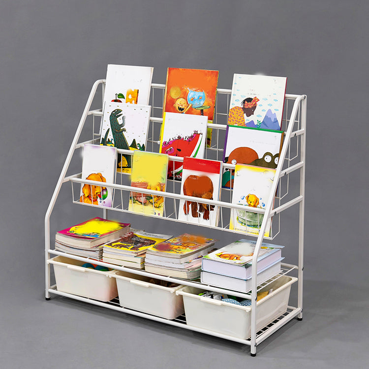 Warm White Freestanding Bookshelf Closed Back Children's Bookshelf