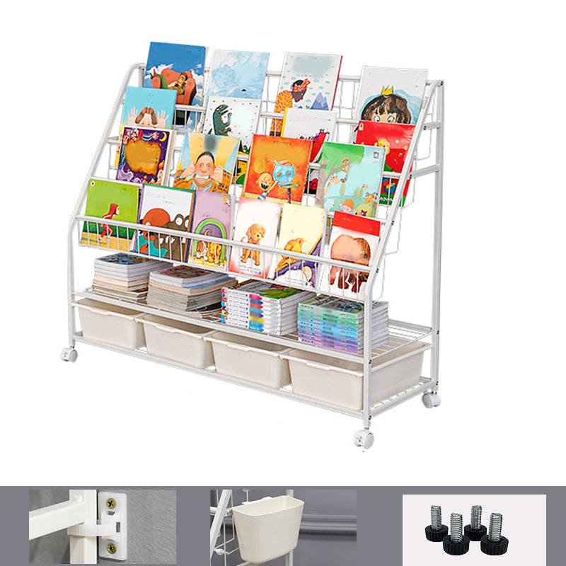 Warm White Freestanding Bookshelf Closed Back Children's Bookshelf