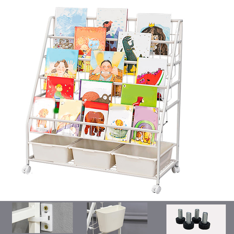 Warm White Freestanding Bookshelf Closed Back Children's Bookshelf