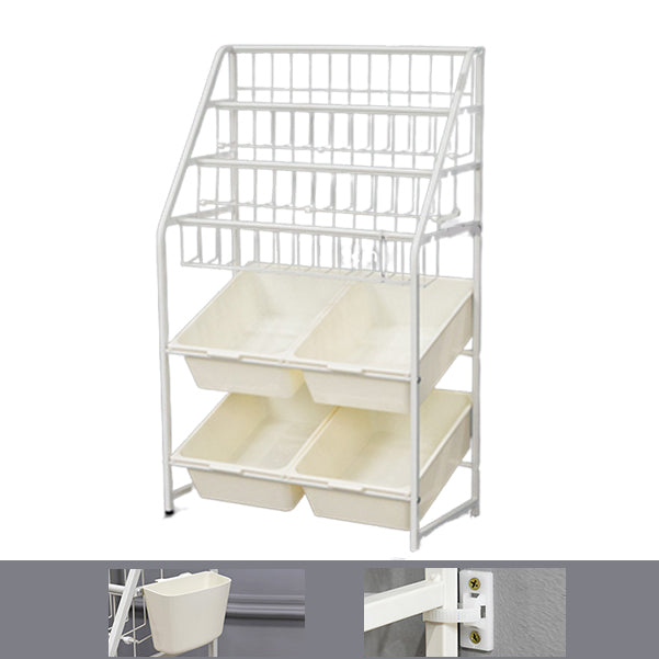 Warm White Freestanding Bookshelf Closed Back Children's Bookshelf