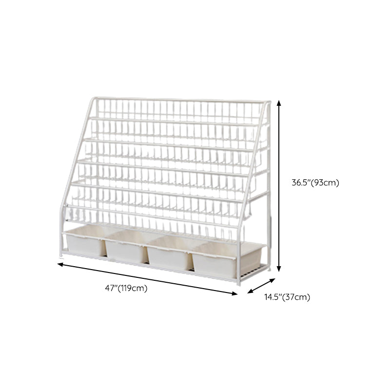 Warm White Freestanding Bookshelf Closed Back Children's Bookshelf