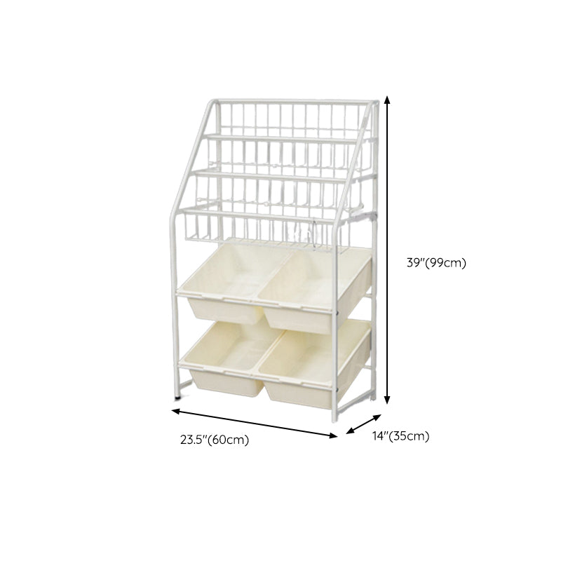 Warm White Freestanding Bookshelf Closed Back Children's Bookshelf