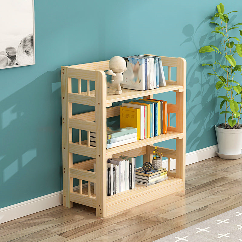 Contemporary Open Back Standard Kids Bookcase Solid Wood Standard Bookcase
