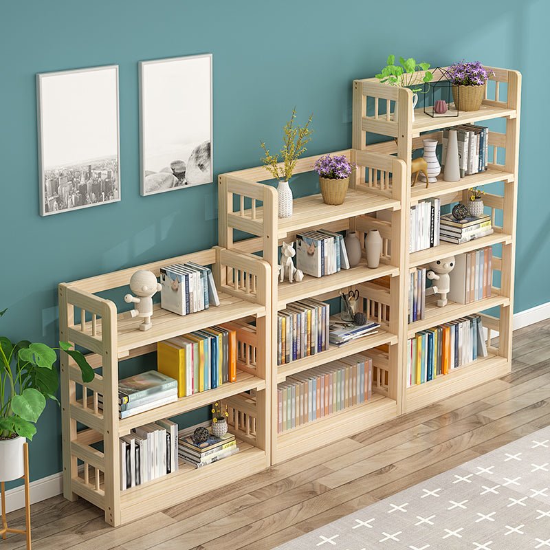 Contemporary Open Back Standard Kids Bookcase Solid Wood Standard Bookcase