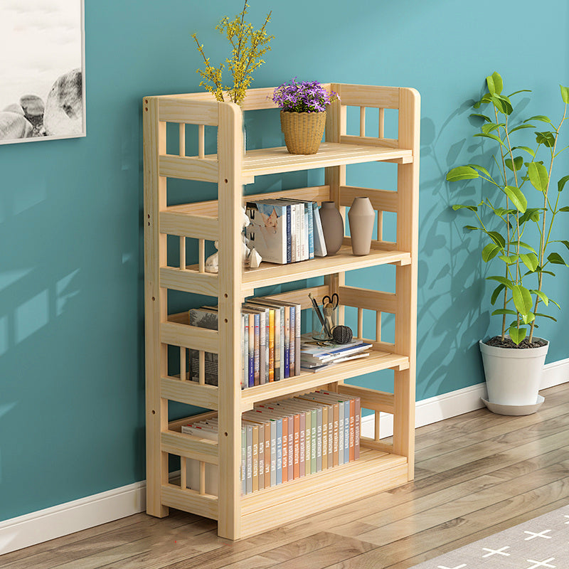 Contemporary Open Back Standard Kids Bookcase Solid Wood Standard Bookcase