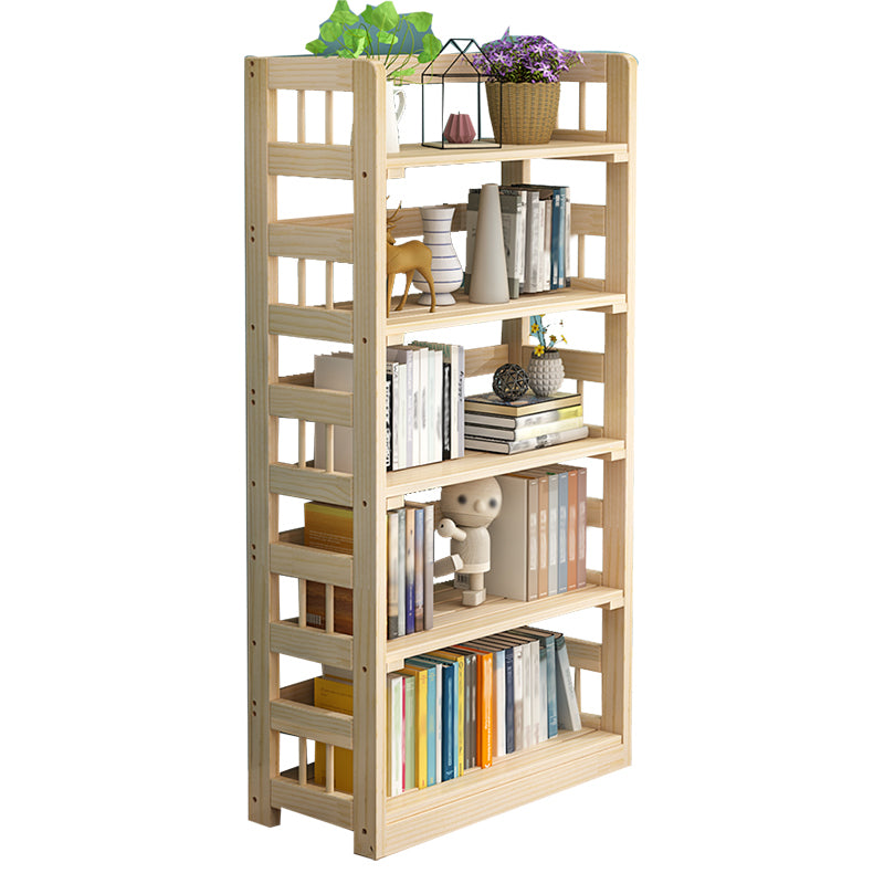 Contemporary Open Back Standard Kids Bookcase Solid Wood Standard Bookcase