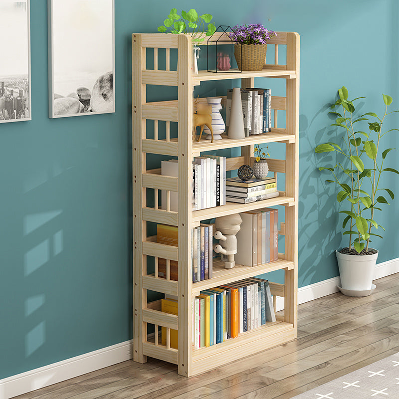 Contemporary Open Back Standard Kids Bookcase Solid Wood Standard Bookcase