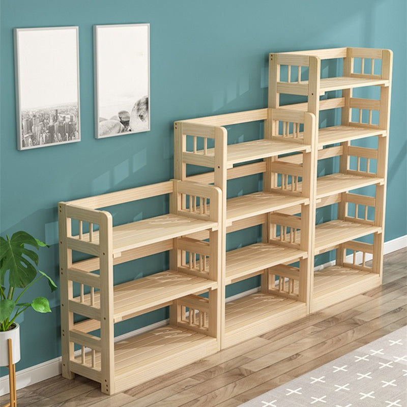 Contemporary Open Back Standard Kids Bookcase Solid Wood Standard Bookcase