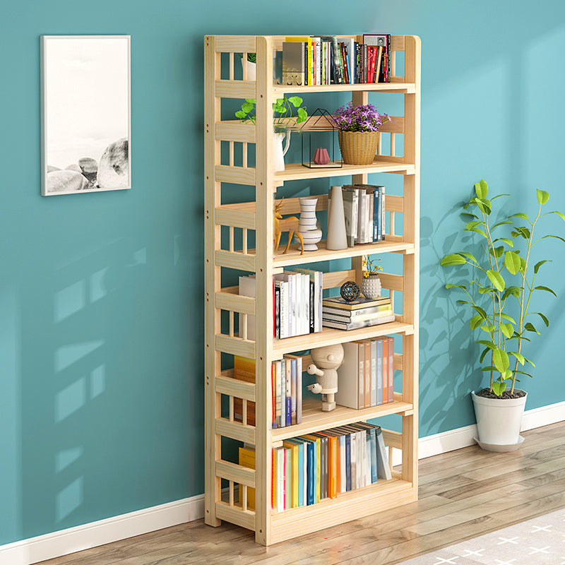 Contemporary Open Back Standard Kids Bookcase Solid Wood Standard Bookcase