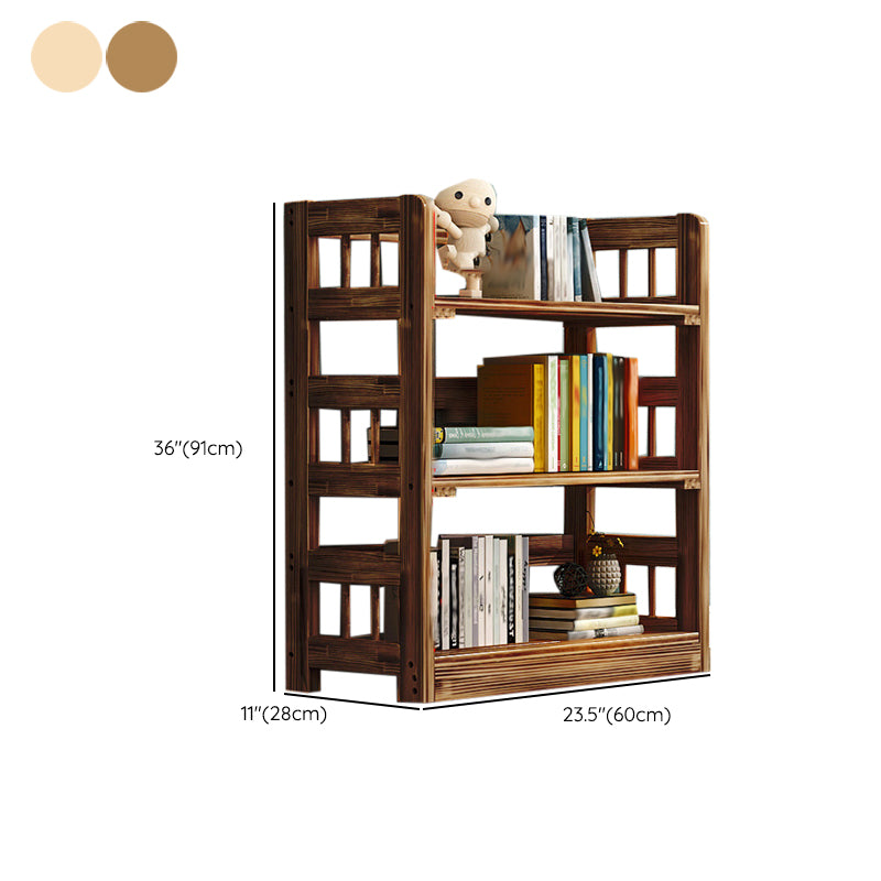 Contemporary Open Back Standard Kids Bookcase Solid Wood Standard Bookcase