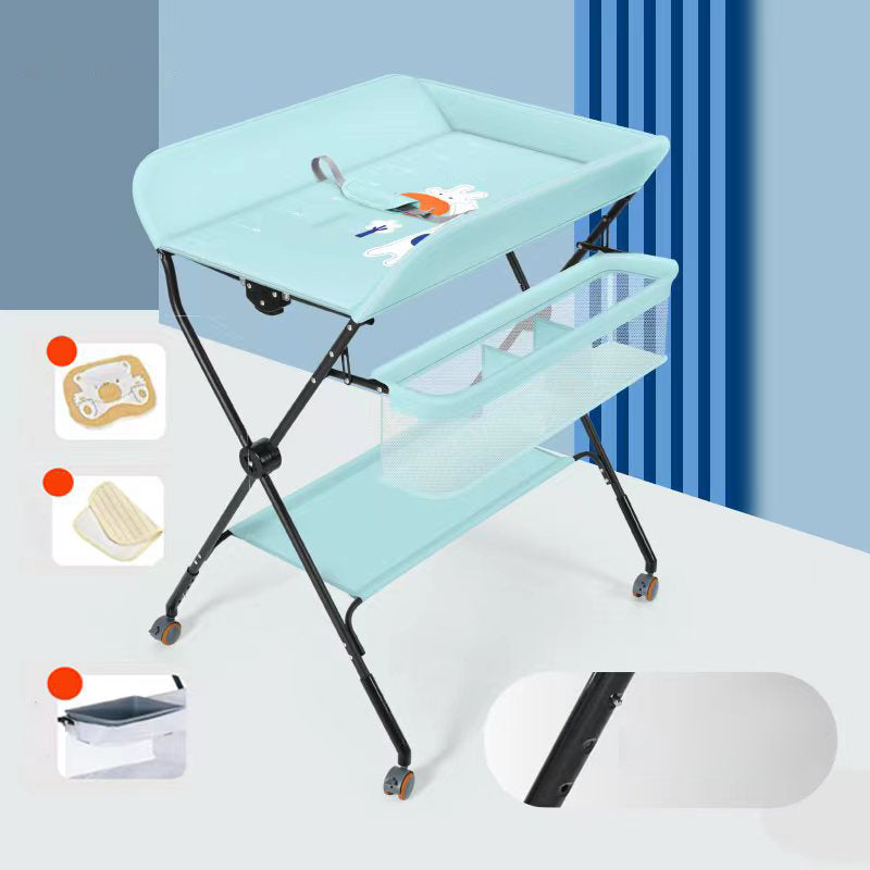 Modern Metal Baby Changing Table Flat Top Changing Table With Safety Rails