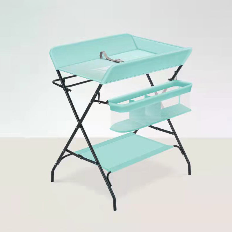 Modern Metal Baby Changing Table Flat Top Changing Table With Safety Rails