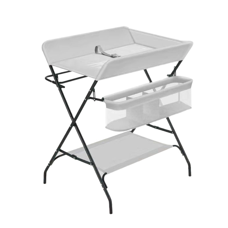 Modern Metal Baby Changing Table Flat Top Changing Table With Safety Rails