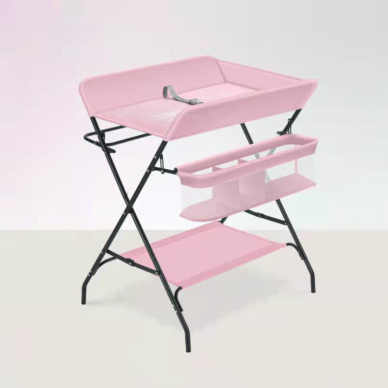 Modern Metal Baby Changing Table Flat Top Changing Table With Safety Rails