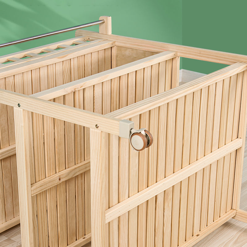 Modern Changing Table with Safety Rails, Wooden Baby Changing Table