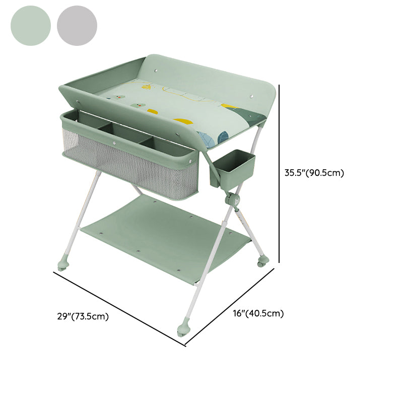 Safety Rails Baby Changing Table for Home, Portable Changing Table with Flat Top