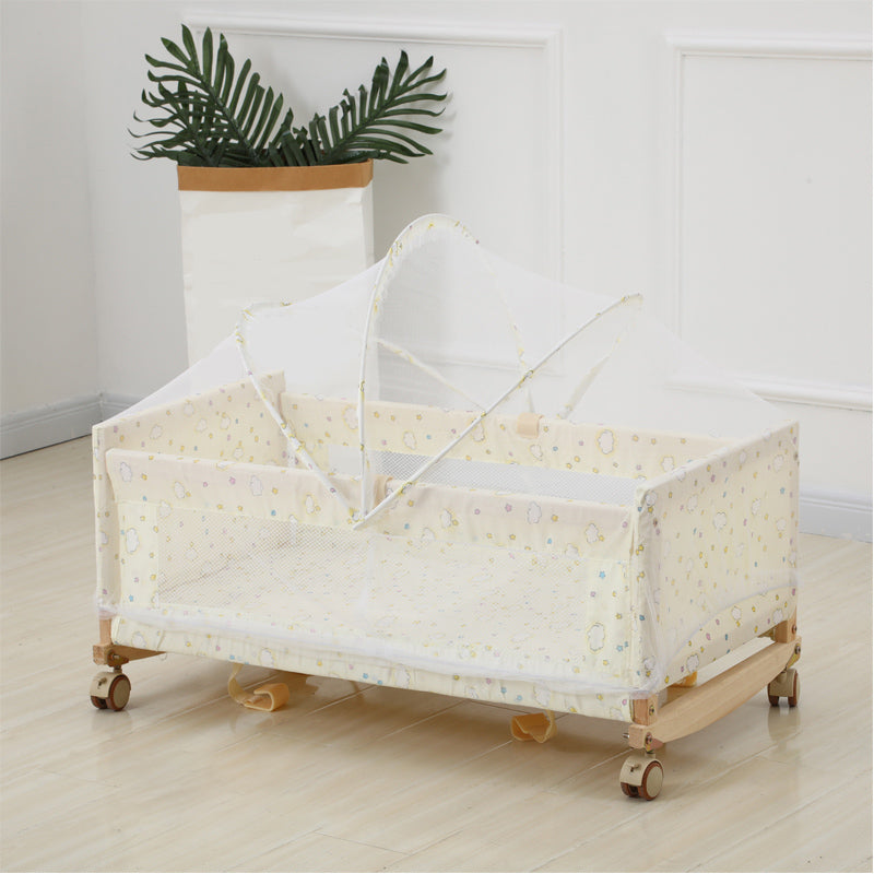 Convertible Solid Wood Crib Cradle Rectangle Crib Cradle for Baby