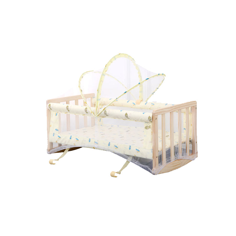 Solid Wood Rectangle Crib Cradle Rocking or Gliding Crib Cradle for Baby Use