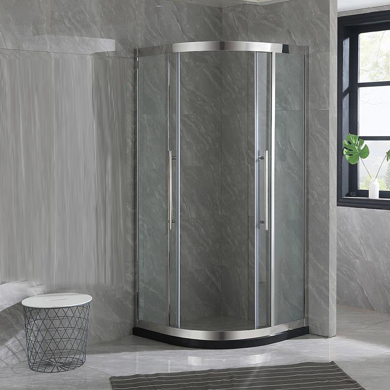 Round Stainless Steel Shower Enclosure Easy Clean Glass Shower Stall