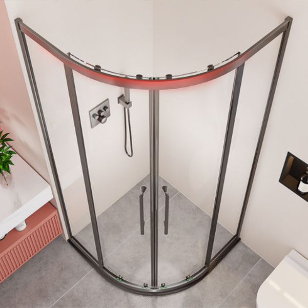 Double Sliding Easy Clean Glass Shower Stall Clear Framed Shower Enclosure