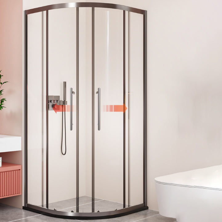 Double Sliding Easy Clean Glass Shower Stall Clear Framed Shower Enclosure