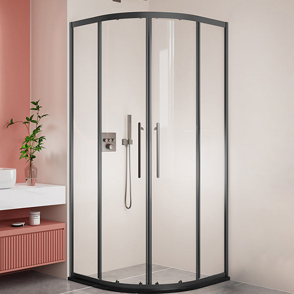 Double Sliding Easy Clean Glass Shower Stall Clear Framed Shower Enclosure