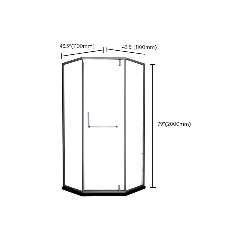 304 Stainless Steel Frame Shower Enclosure with 2 Door Handle