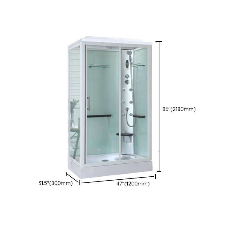 Round Tempered Glass Shower Stall Easy Clean Glass Shower Stall