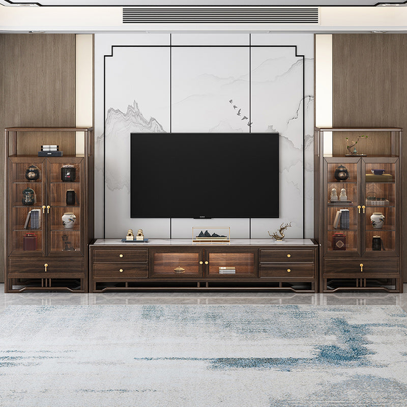 Glam TV Media Stand Drawers Incloused TV Media Console with for Living Room