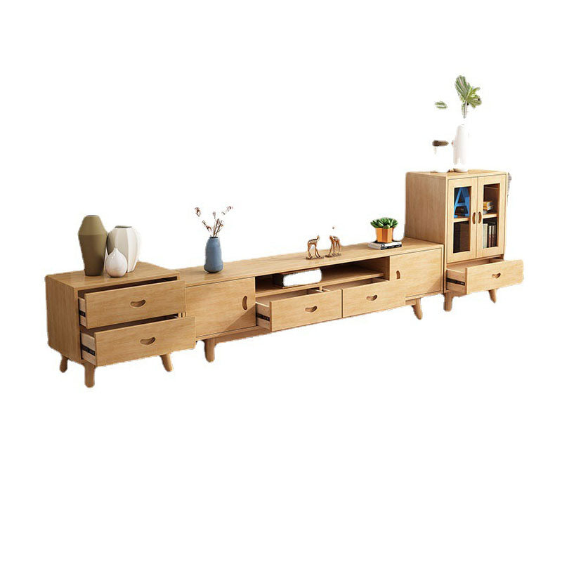 Wooden TV Media Console Scandinavian Media Console with Drawers