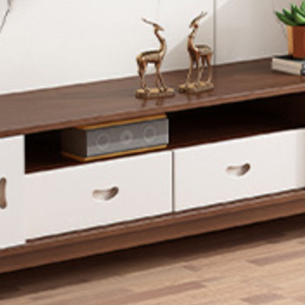 Wooden TV Media Console Scandinavian Media Console with Drawers