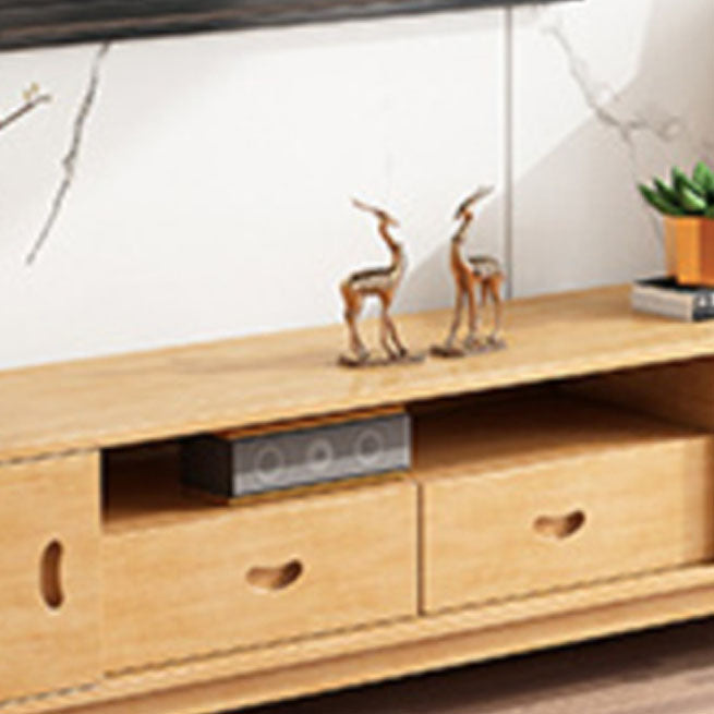 Wooden TV Media Console Scandinavian Media Console with Drawers