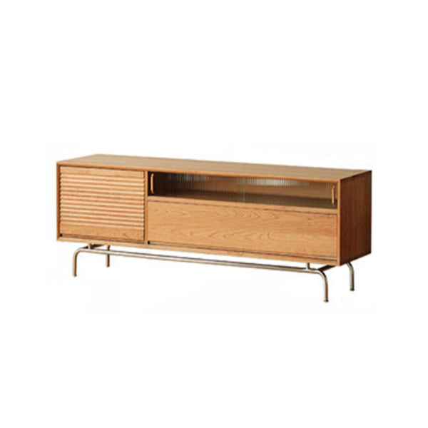 Scandinavian TV Media Stand Solid Wood TV Media Console with Drawer