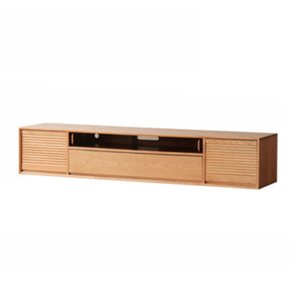 Scandinavian TV Media Stand Solid Wood TV Media Console with Drawer