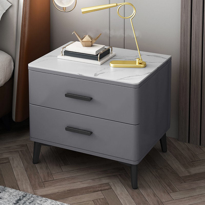 Drawers Included Bedside Cabinet Stone Bed Nightstand for Bedroom