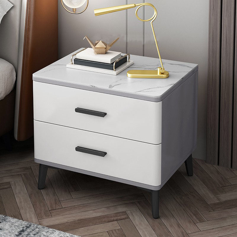 Drawers Included Bedside Cabinet Stone Bed Nightstand for Bedroom