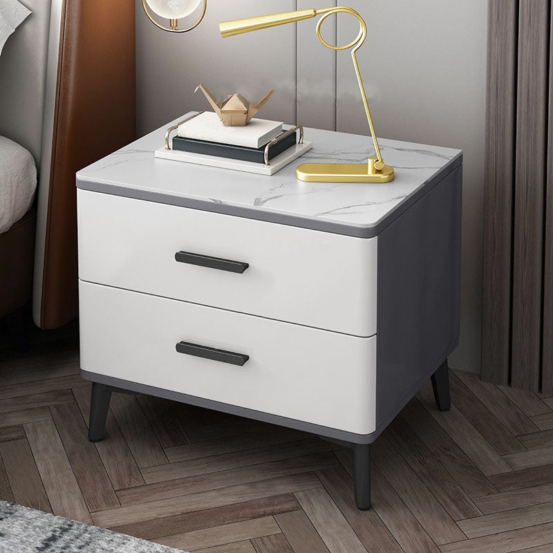 Drawers Included Bedside Cabinet Stone Bed Nightstand for Bedroom