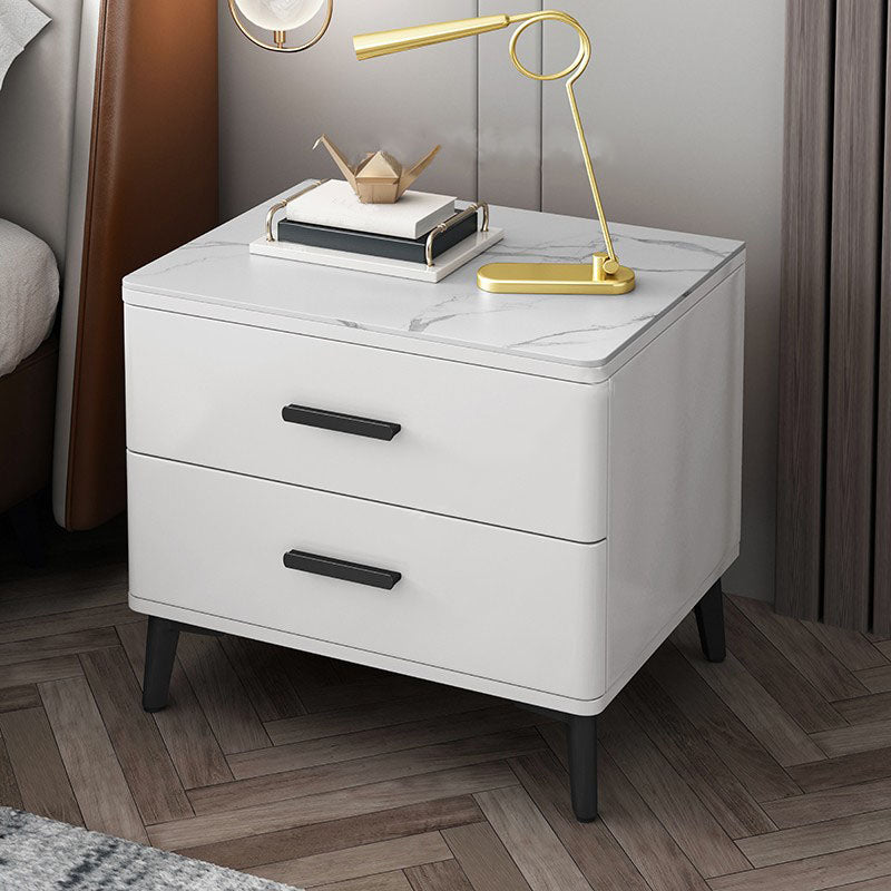 Drawers Included Bedside Cabinet Stone Bed Nightstand for Bedroom