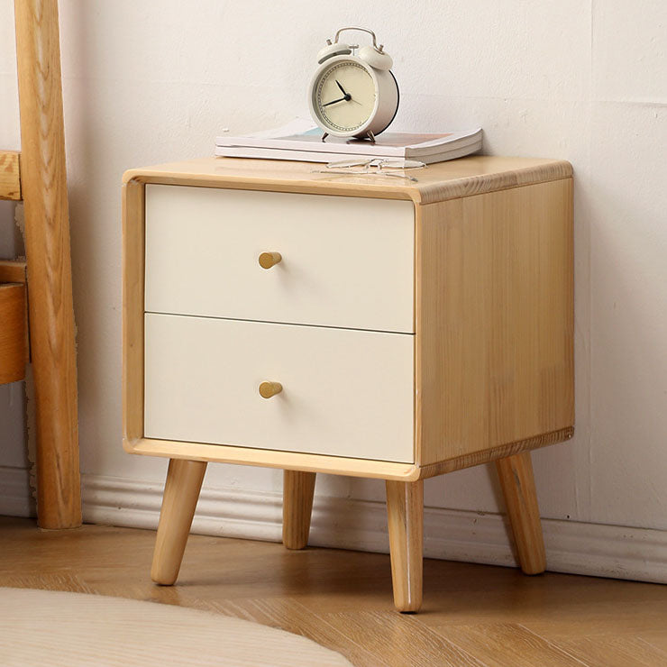 Modern Wood Bed Nightstand Drawers Included Night Table for Bedroom