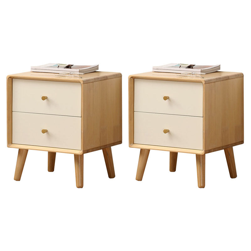 Modern Wood Bed Nightstand Drawers Included Night Table for Bedroom