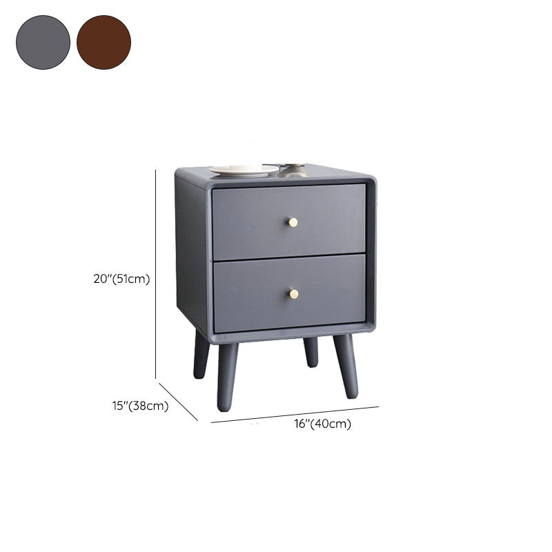 Modern Wood Bed Nightstand Drawers Included Night Table for Bedroom