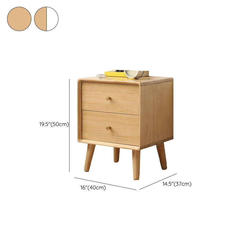 Modern Wood Bed Nightstand Drawers Included Night Table for Bedroom