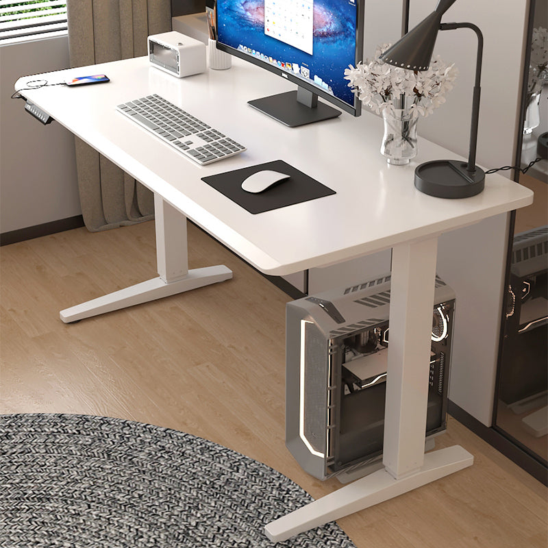 Modern Style Office Desks Rectangular Shape Task Desk with 2-Legs for Home