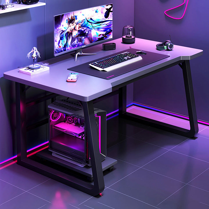 Contemporary Wooden Computer Desk Sled Base 23.62-inch Wide Gaming Desk