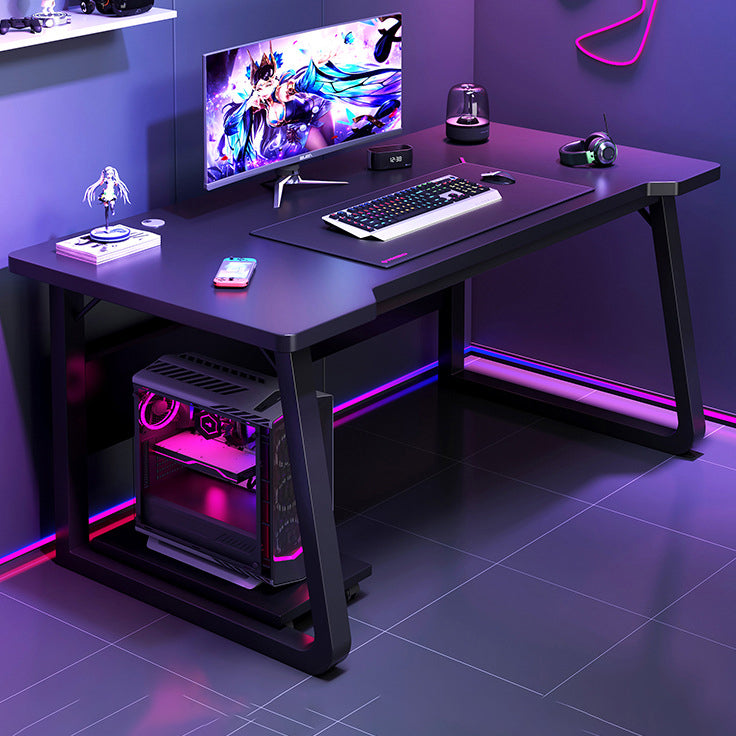 Contemporary Wooden Computer Desk Sled Base 23.62-inch Wide Gaming Desk